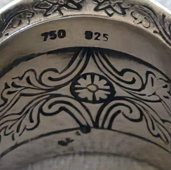 Konstantino Lattice Diamond Ring, SS & 18k, Size 7 - Picture 7 of 13